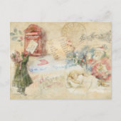 「サンタへの手紙」ヴィンテージ シーズンポストカード (正面)