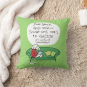 サンタへの犬の手紙 – クリスマスおもしろいデザイン クッション (ブランケット)