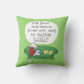サンタへの犬の手紙 – クリスマスおもしろいデザイン クッション (裏面)