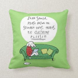 サンタへの犬の手紙 – クリスマスおもしろいデザイン クッション