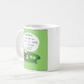 サンタへの犬の手紙 – クリスマスおもしろい漫画 コーヒーマグカップ (正面左)