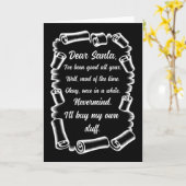 サンタへの面白手紙 クリスマス Xmas プレゼント カード (黄色い花)