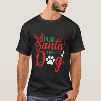 サンタへ犬のクリスマス Tシャツ
