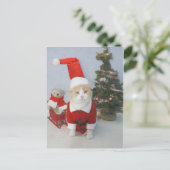 サンタぽっちゃりした猫 シーズンポストカード (スタンド正面)