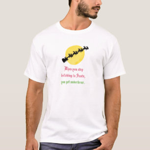 サンタまたは下着のワイシャツで信じて下さい Tシャツ