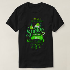 サンタまでおもしろいとゲームは… おもしろい Tシャツ