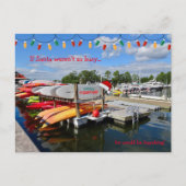 サンタもしーはカヤックし忙したそうじゃなかった! ポストカード (正面)