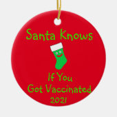 サンタもしーは得陶磁器オーナメント セラミックオーナメント (正面)
