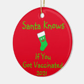 サンタもしーは得陶磁器オーナメント セラミックオーナメント (左)