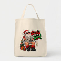 サンタも休暇が欲しい 面白いクリスマスTシャツデザイン