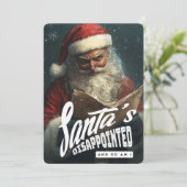 サンタも残念そう、そして私も… 面白い皮肉なクリスマスカード シーズンカード (スタンド正面)