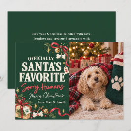 サンタも気に入る!おもしろい犬のクリスマス写真 シーズンカード