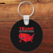 サンタも認めたトランプ地図 サンタクリス キーホルダー (正面)