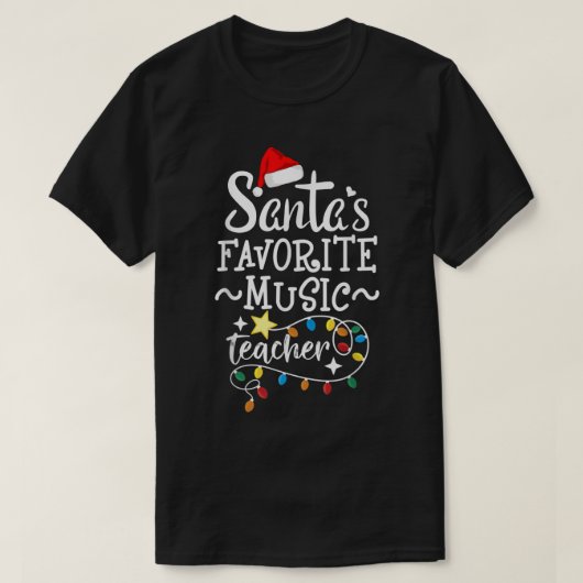サンタも認める音楽の先生アート Tシャツ (デザイン正面)
