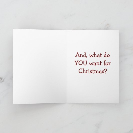 「サンタをいちゃつかせる」クリスマスに「あなた」は何が欲しいか シーズンカード (内部)