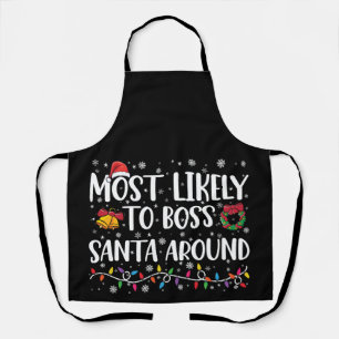 サンタをこき使うクリスマス・ジョークTシャツ エプロン