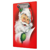 サンタをまばたきさせるヴィンテージのクリスマス クリップボード (左)