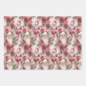 サンタをテーマにしたクリスマスラッピング紙 ラッピングペーパーシート (正面3)