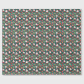 サンタをテーマにしたクリスマスラップ ラッピングペーパー (フラット)