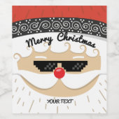 サンタをテーマにしたクリスマスワインボトル ワインラベル (シングルラベル)