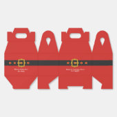 サンタをテーマにしたホリデークリスマスパーティー フェイバーボックス (見開き)