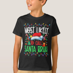 サンタをブロってしまうかも 面白いクリスマスのデザイン Tシャツ