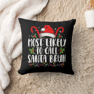 サンタをブロって笑えるクリスマスギフト クッション
