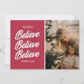 サンタを信じて フォト シーズンカード (正面)