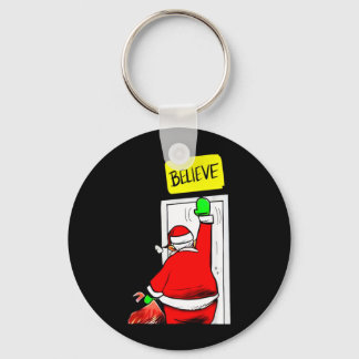 サンタを信じるクリスマス キーホルダー