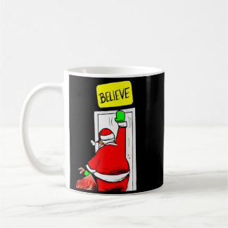 サンタを信じるクリスマス コーヒーマグカップ