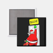 サンタを信じるクリスマス マグネット (正面/裏面)