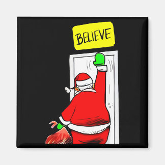 サンタを信じるクリスマス マグネット