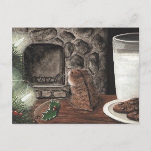 サンタを待っている シーズンポストカード (正面)