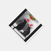 サンタを待っている スタンダードカクテルナプキン (角)