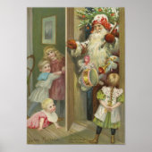 サンタを待っている | ヴィンテージクリスマス ポスター (正面)