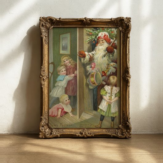 サンタを待っている | ヴィンテージクリスマス ポスター