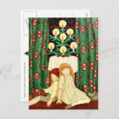 サンタを待って寝ちゃった! シーズンポストカード (正面/裏面)