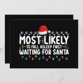 サンタを待って最初に寝落ちしそう 招待状 (正面/裏面)