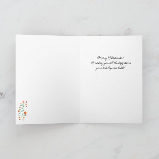 サンタを待って,休日の犬の挨拶,かわいい子犬 シーズンカード (内部)