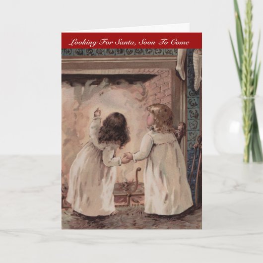 サンタを待つヴィンテージクリスマスガールズ シーズンカード (正面)