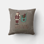 サンタを待つ – そりとサンタ・クリスマス クッション (裏面)