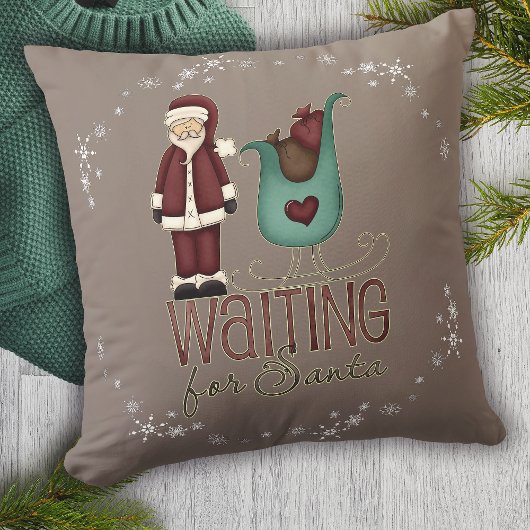 サンタを待つ – そりとサンタ・クリスマス クッション