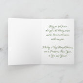 「サンタを待つ...」 クリスマスカード カード (内部)