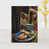 「サンタを待つ...」 クリスマスカード カード (黄色い花)