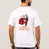 サンタを持ち上げるおもちゃ Tシャツ (裏面)