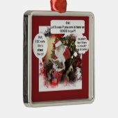 サンタを持つBerners メタルオーナメント (右)