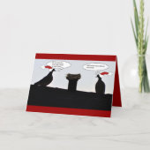 サンタを捕まえようとしている シーズンカード (正面)