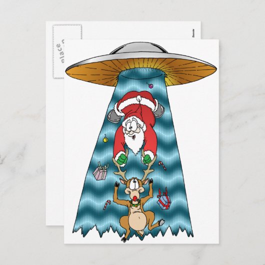 サンタを盗むことを試みること シーズンポストカード (正面/裏面)