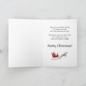 サンタを着たお姪に対して聖降誕祭のお祝い シーズンカード (内部)