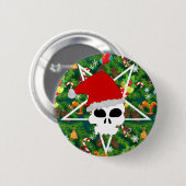 サンタを迎える 缶バッジ (正面&裏面)